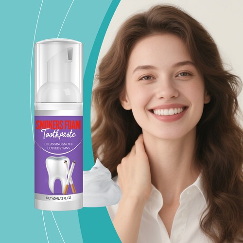 Foam toothpaste for smokers - for,